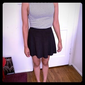 Forever 21 suede mini skater skirt